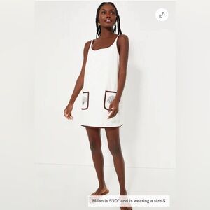 Tuckernuck Blanc Shell Embroidered Terrycloth Dress Coverup